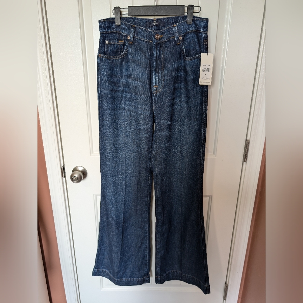NWTS 7 FOR ALL MANKIND High Rise Modern Dojo Tailorless Jean W 29
